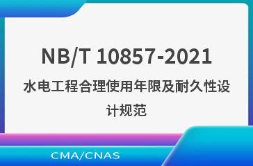 NB/T 10857-2021水电工程合理使用年限及耐久性设计规范