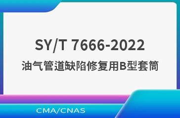 SY/T 7666-2022油气管道缺陷修复用B型套筒