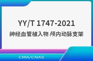 YY/T 1747-2021神经血管植入物 颅内动脉支架