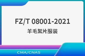 FZ/T 08001-2021羊毛絮片服装