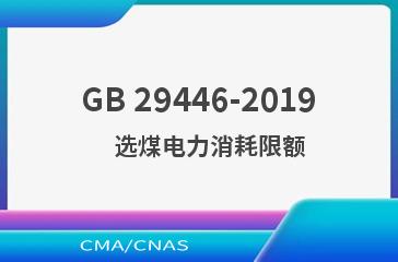 GB 29446-2019    选煤电力消耗限额
