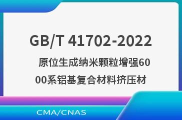 GB/T 41702-2022   原位生成纳米颗粒增强6000系铝基复合材料挤压材